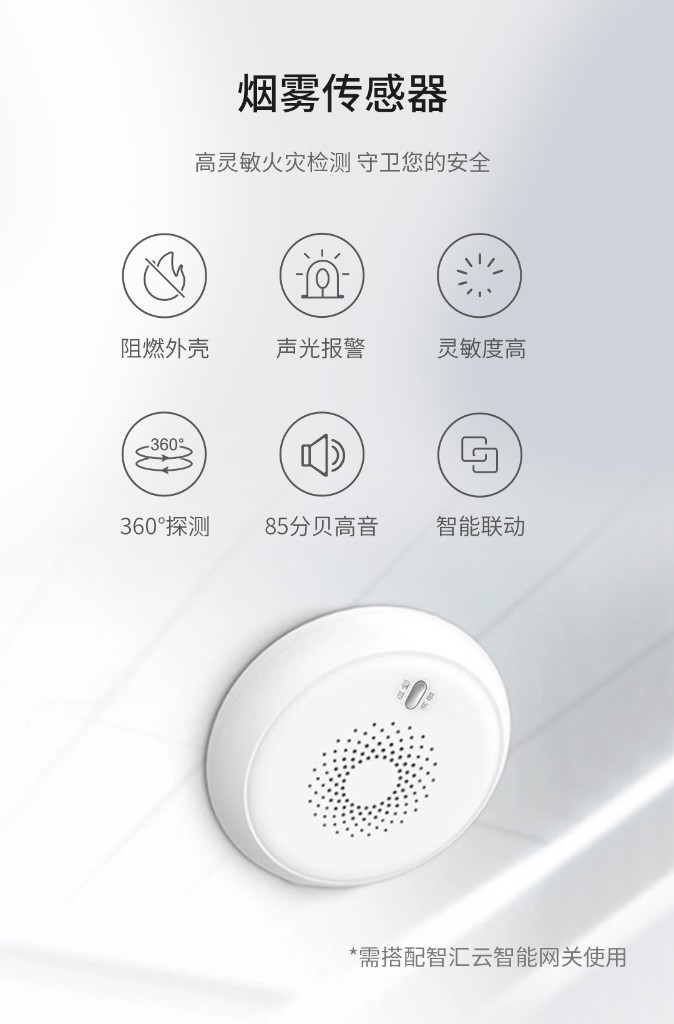 烟雾传感器 高灵敏火灾检测